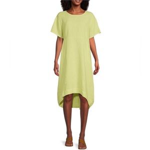 bryn Walker Chartreuse High Low Dress